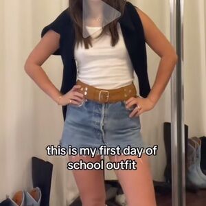 NWOT RE/DONE x Levi’s Reconstructed Suede/Denim Skirt - Size 26